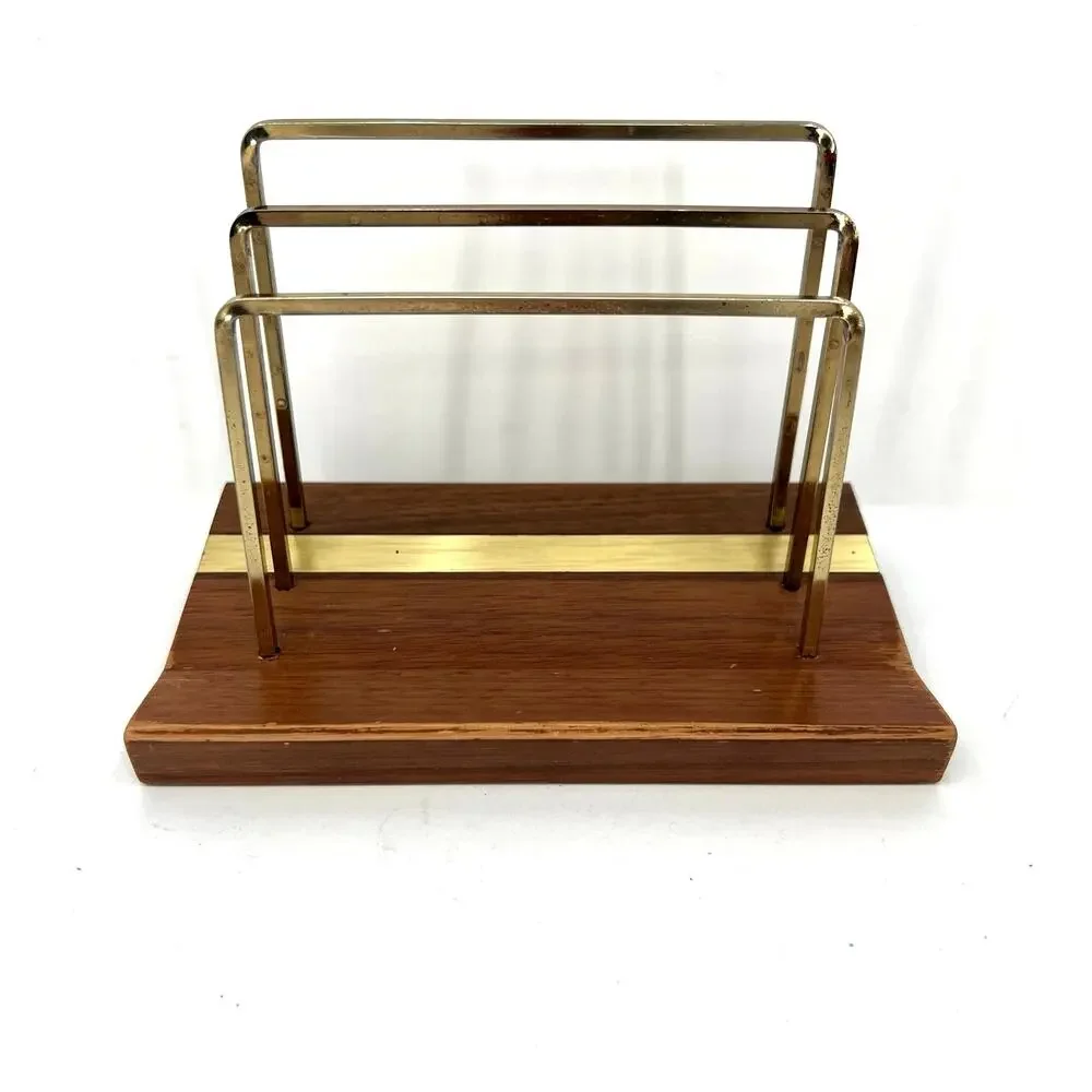 Vintage Park Sherman solid walnut letter holder